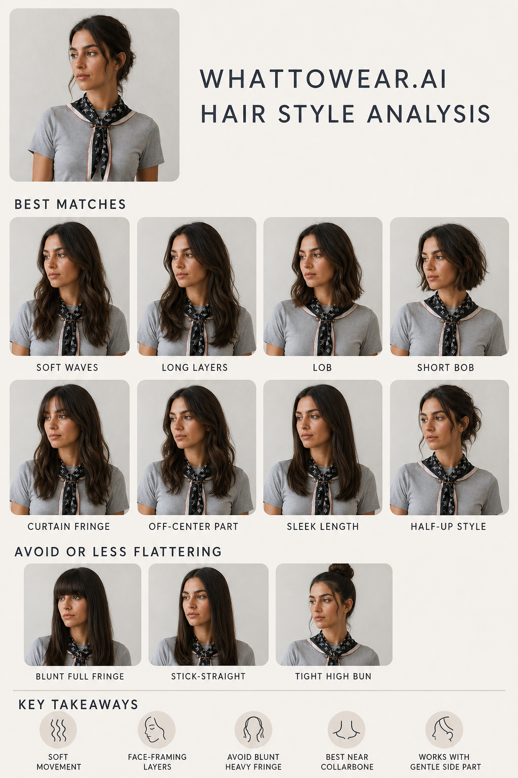Hair style analysis board example